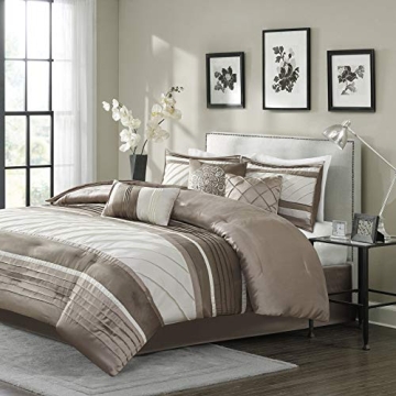 Madison Park Blaire Cozy Comforter Set - Luxurious Faux Silk Traditional Pieced Design, All Season D...