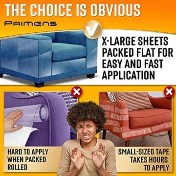 Heavy Duty Cat Scratch Deterrent Furniture Protectors for Sofa, Doors, Clear Couch Protectors from Cats Scratching, Anti Cat Scratch Tape Guards (Transparent, 10 Sheets 17x12)