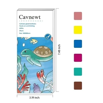 Cavnewt Pocket Watercolor Book for Kids - Travel Art Fun