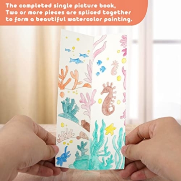 Cavnewt Pocket Watercolor Book for Kids - Travel Art Fun