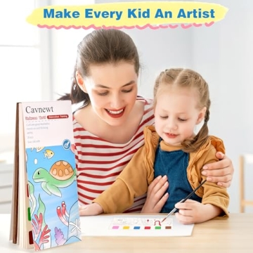 Cavnewt Pocket Watercolor Book for Kids - Travel Art Fun