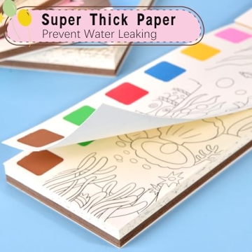 Cavnewt Pocket Watercolor Book for Kids - Travel Art Fun