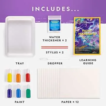 Marbling Paint Kit for Kids - Create Art with National Geographic