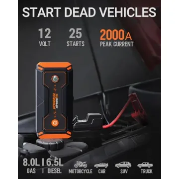 Efficient Powrun P-ONE Jump Starter - Compact and Powerful