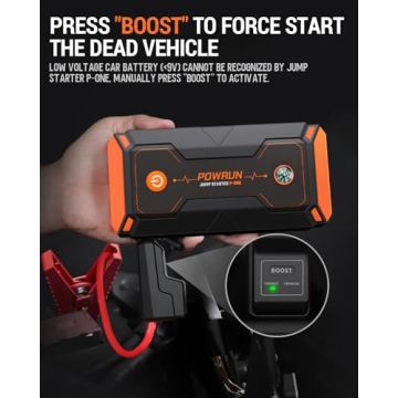 Efficient Powrun P-ONE Jump Starter - Compact and Powerful