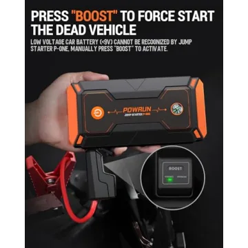Efficient Powrun P-ONE Jump Starter - Compact and Powerful