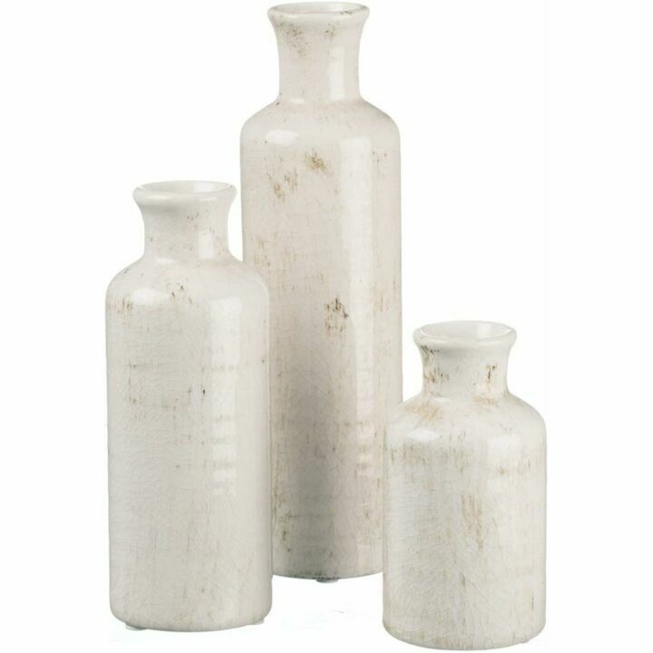 Sullivans White Ceramic Vase Set - Farmhouse Decor