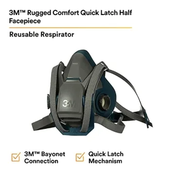 3M Rugged Comfort Quick Latch Reusable Respirator for Safety