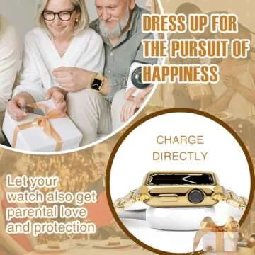 Top4cus 41mm Apple Watch Case - Flexible & Lightweight Gold Cover