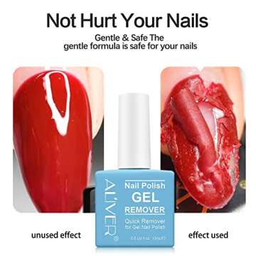 FGHJ Gel Nail Polish Remover,(2Pack)Nail Polish Remover,Removes Soak-Off Gel Polish,Quickly,Clean and Harmless,Easy to Use,Don't Hurt Your Nails-15ml,0.51 Fl Oz