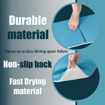 Supa Ant Baby Bath Kneeler and Elbow Rest Pad Set - The Bathtub Kneeler and Elbow Rest Set with Built-in 5 Pockets Organizer - Bath Kneeling Pad for Bathing Baby - Blue