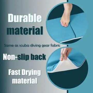 Supa Ant Baby Bath Kneeler and Elbow Rest Pad Set - The Bathtub Kneeler and Elbow Rest Set with Built-in 5 Pockets Organizer - Bath Kneeling Pad for Bathing Baby - Blue