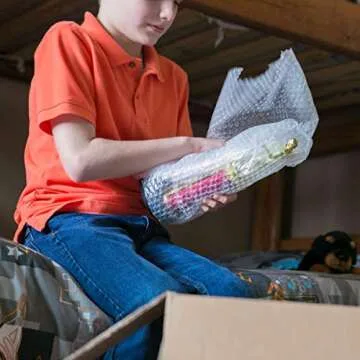 Duck Brand Bubble Wrap Roll, 3/16" Original Bubble Cushioning, 12" x 175', Perforated Every 12" (1053440), Clear