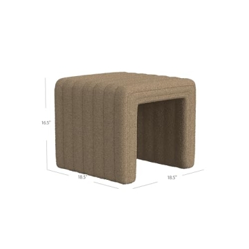 Elegant HomePop Modern Tufted Ottoman - Stylish Footstool