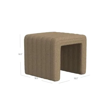 Elegant HomePop Modern Tufted Ottoman - Stylish Footstool
