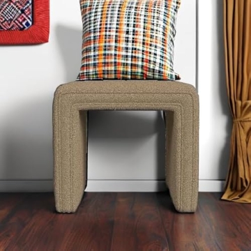 Elegant HomePop Modern Tufted Ottoman - Stylish Footstool