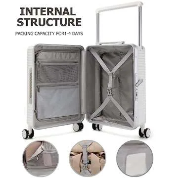 Durable Feilario 20" Hardside Carry-On Luggage with TSA Lock