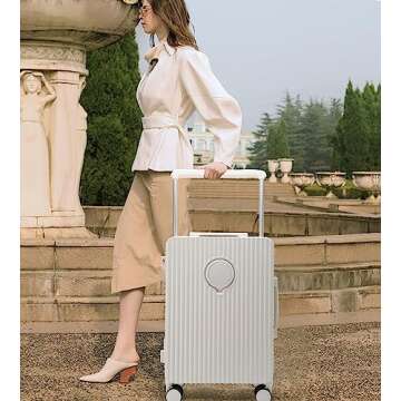 Durable Feilario 20" Hardside Carry-On Luggage with TSA Lock