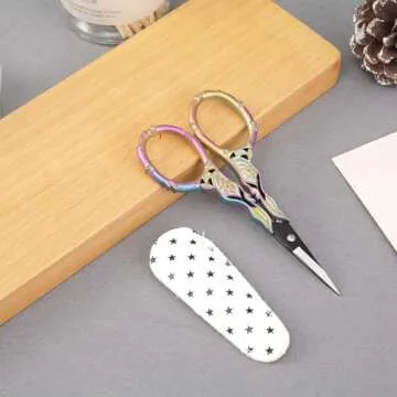 Small Rainbow Art Scissors for Crafting and Sewing