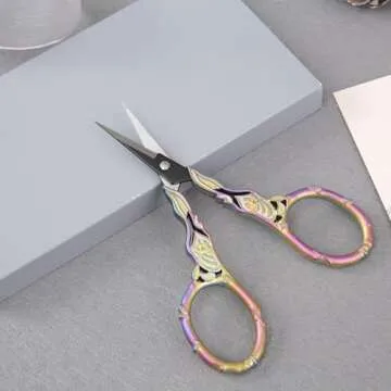 Small Rainbow Art Scissors for Crafting and Sewing