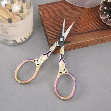 Small Rainbow Art Scissors for Crafting and Sewing