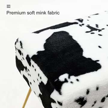 Stylish LUE BONA Modern Mink Footstool Vanity Bench