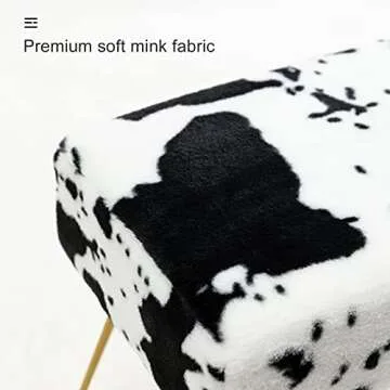 Stylish LUE BONA Modern Mink Footstool Vanity Bench