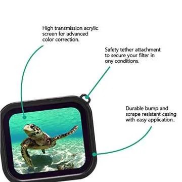 Housing Case Filter Kit for GoPro Hero 7 Black 6 5, Kitway Waterproof Case Diving Protective Shell + 3 Pack Filter + Anti-Fog Insert + Bracket Accessories