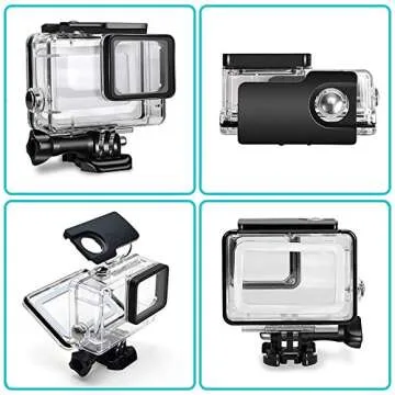 Housing Case Filter Kit for GoPro Hero 7 Black 6 5, Kitway Waterproof Case Diving Protective Shell + 3 Pack Filter + Anti-Fog Insert + Bracket Accessories