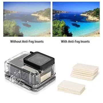 Housing Case Filter Kit for GoPro Hero 7 Black 6 5, Kitway Waterproof Case Diving Protective Shell + 3 Pack Filter + Anti-Fog Insert + Bracket Accessories