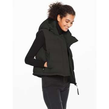 Orolay Women's Cropped Puffer Vest - Warm & Stylish Outerwear