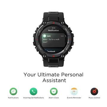 Amazfit T-Rex Pro Smart Watch 48mm, Rugged Military Certified, GPS, 18-Day Battery, Heart Rate & Sle...