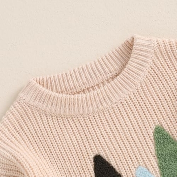 Adorable Kids Christmas Sweater with Tree Embroidery