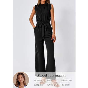 Stylish KIRUNDO Women's Jumpsuit with Pockets and Ruffles