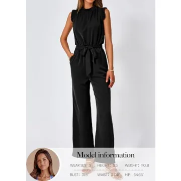 Stylish KIRUNDO Women's Jumpsuit with Pockets and Ruffles