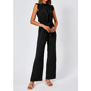 Stylish KIRUNDO Women's Jumpsuit with Pockets and Ruffles