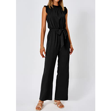 Stylish KIRUNDO Women's Jumpsuit with Pockets and Ruffles