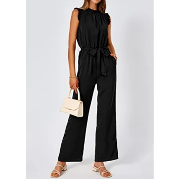 Stylish KIRUNDO Women's Jumpsuit with Pockets and Ruffles