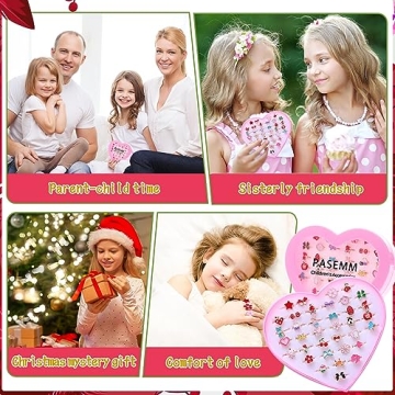 PASEMM 36pc Jewel Rings for Little Girls' Dress Up