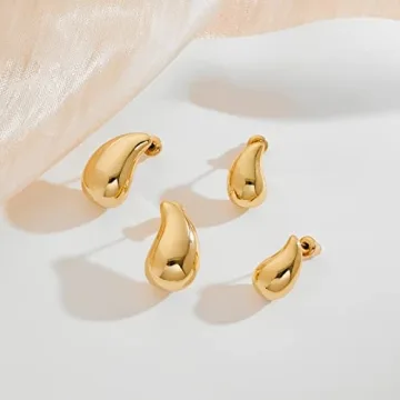 MUYAN Gold Small Waterdrop Earrings Set for Women