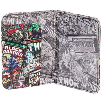 Marvel Comic Black Passport Holder