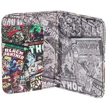 Marvel Comic Black Passport Holder