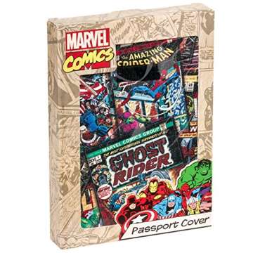 Marvel Comic Black Passport Holder