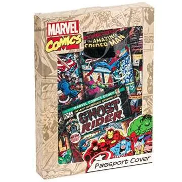 Marvel Comic Black Passport Holder