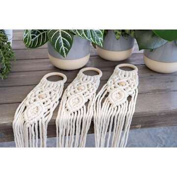 Macrame Plant Hanger Pack of 3 | Boho Indoor Decoration