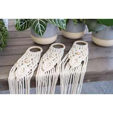 Macrame Plant Hanger Pack of 3 | Boho Indoor Decoration