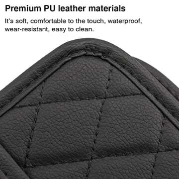 INZSASO Car Back Seat Organizer, Hanging PU Leather Car Storage Bag, Compatible with Most Vehicles Interior Accessories Organizer (Black(1Pack))