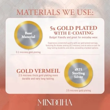 MINDDHA Split Hoop Earrings for Women – Dainty 14K Gold Plated Lightweight Huggie Earrings for Everyday Wear | Elegant Jewelry Gift, 14mm Diameter