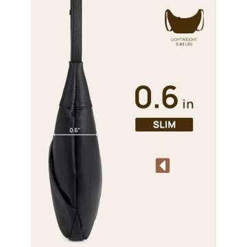 Telena Crossbody Bags for Women Leather Saddle Bag Hobo Shoulder Purse with Adjustable Strap Black