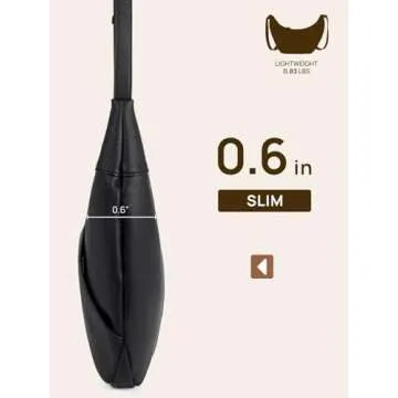 Telena Crossbody Bags for Women Leather Saddle Bag Hobo Shoulder Purse with Adjustable Strap Black